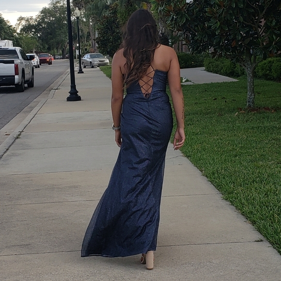 Navy Blue Prom Dress - Picture 8 of 8